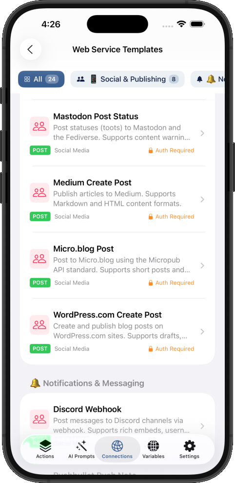 Showing pre-configured web connectors blogs